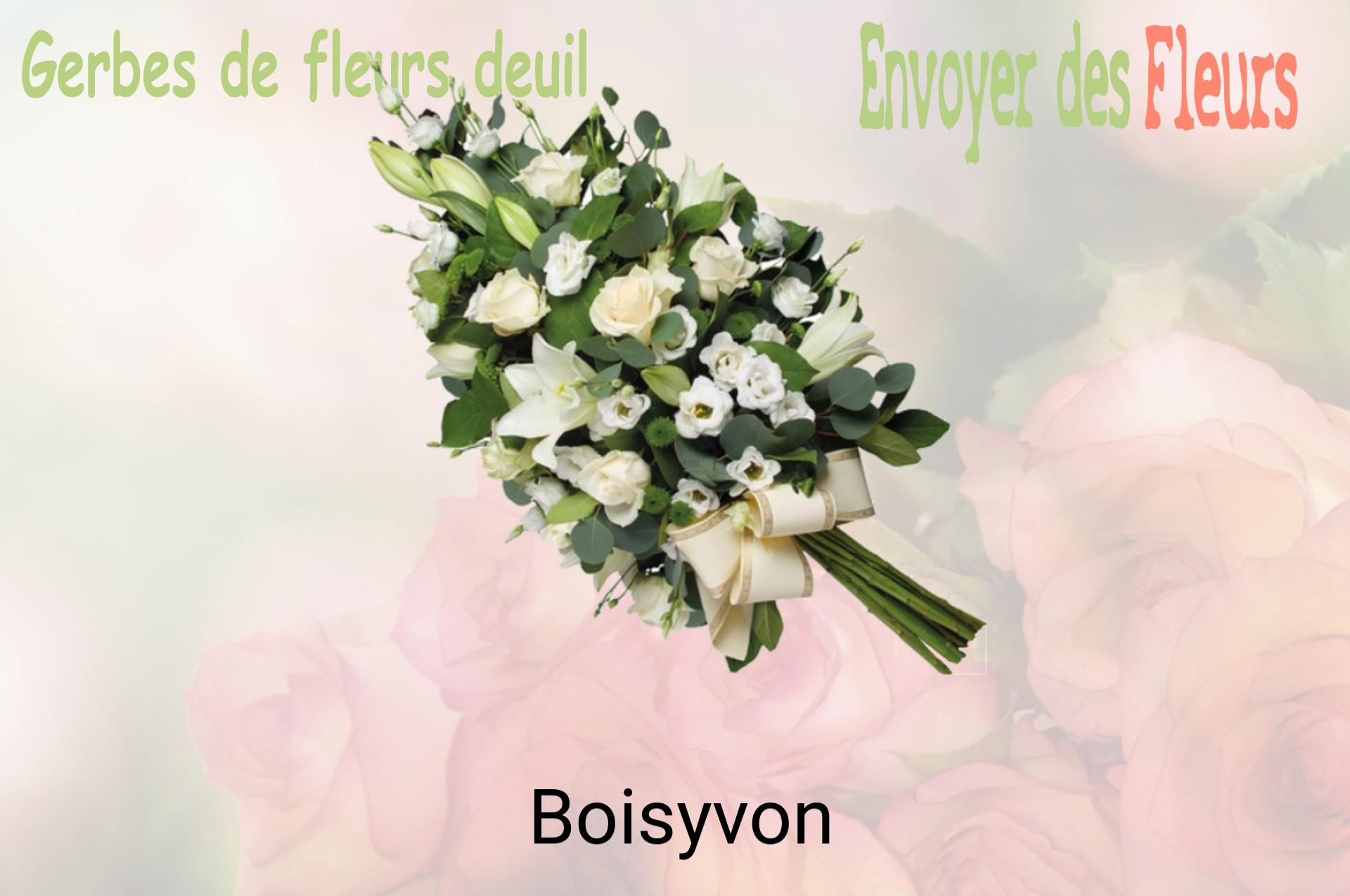 Gerbe de fleurs de deuil livrée à Boisyvon